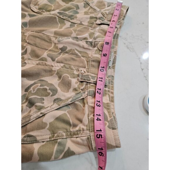 J. Crew Womens Camo Cargo Pants Size 28 Green Beige Cinched Hem Gorpcore Granola - Picture 9 of 12